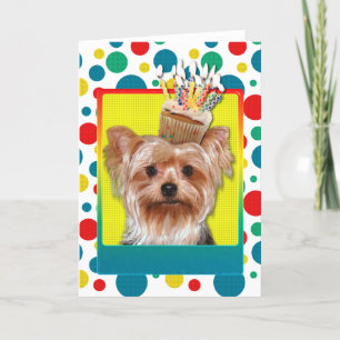 Birthday Cupcake - Yorkshire Terrier Karte