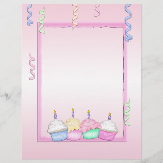 Birthday Cupcakes Letterhead (Vorderseite)