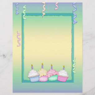 Birthday Cupcakes Letterhead