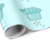 Birthday Cupcakes mit Kerzen Geschenkpapier (Rolleneckpunkt)