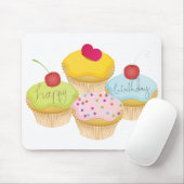 Birthday Cupcakes Mousepad (Mit Mouse)
