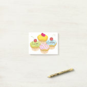 Birthday Cupcakes Post-it Klebezettel (Auf Schreibtisch)