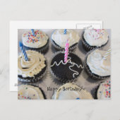 Birthday Cupcakes Postkarte (Vorne/Hinten)
