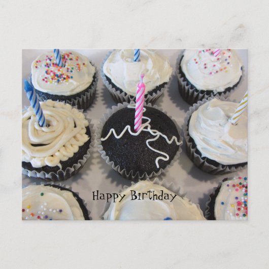 Birthday Cupcakes Postkarte (Vorderseite)