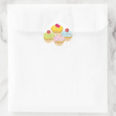 Birthday Cupcakes Runder Aufkleber (Tasche)