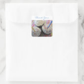Birthday Cupcakes Vielen Dank Quadratischer Aufkleber (Tasche)