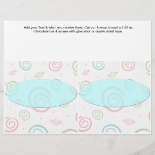 Birthday Custom Candy Bar Wrappers Gastgeschenke Flyer