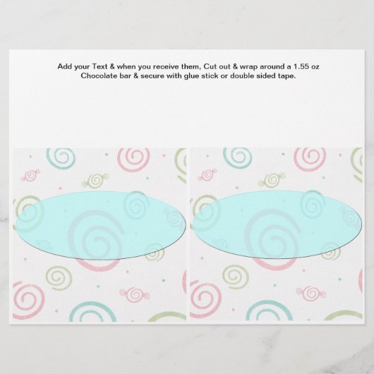 Birthday Custom Candy Bar Wrappers Gastgeschenke Flyer (Vorne)