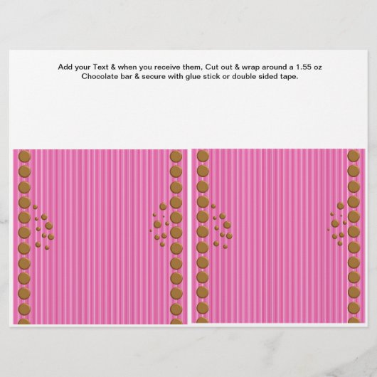 Birthday Custom Candy Bar Wrappers Gastgeschenke Flyer (Vorne)