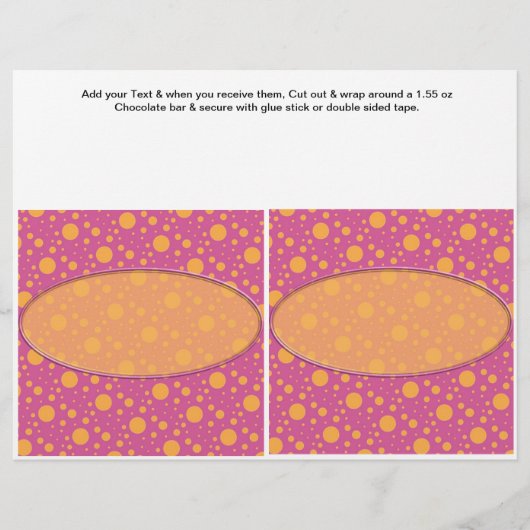 Birthday Custom Candy Bar Wrappers Gastgeschenke Flyer (Vorne)