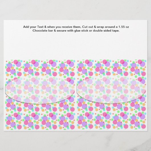 Birthday Custom Candy Bar Wrappers Gastgeschenke Flyer (Vorne)