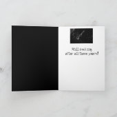 Birthday Custom Name Musician Fun You Rock Music Karte (Innenseite)