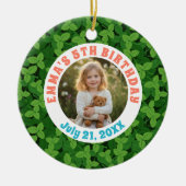 Birthday Custom Photo Garden Ceramic Ornament (Vorne)