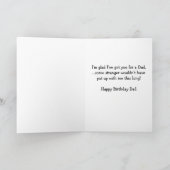 Birthday Dad Card Karte (Innenseite)