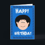 Birthday Dad (Daughter) Karte<br><div class="desc">a cute whimsy card for a daughter to give to her dad on his birthday or make your own occasion. Change the background color and the words on front and back to customize your own card. Need a different combination of hair colors let me know I will create it ~...</div>
