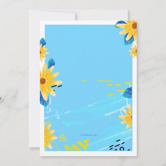 Birthday Daisies Einladung (Rückseite)