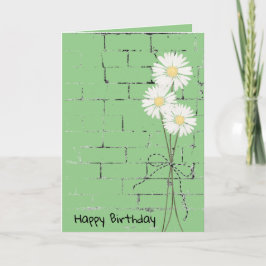 Birthday Daisy Bouquet auf Brick Karte