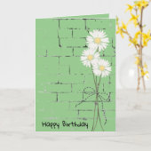 Birthday Daisy Bouquet auf Brick Karte (Gelbe Blume)