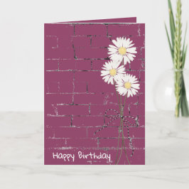 Birthday Daisy Bouquet auf Brick Karte