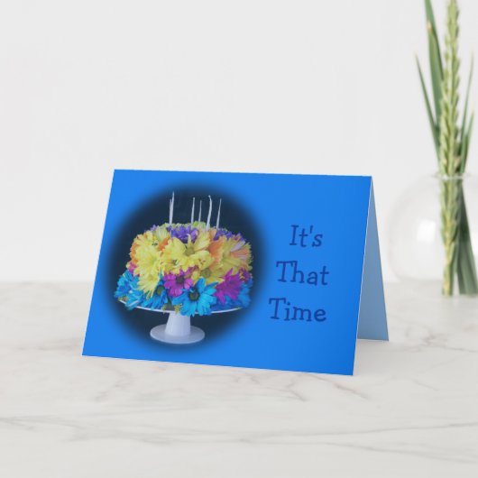 Birthday Daisy Cake - anpassen Karte (Vorderseite)