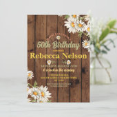 Birthday Daisy Party laden jedes Alter Blumenwald  Einladung (Stehend Vorderseite)