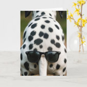 Birthday Dalmatian With Sunglasses On Tail Karte (Gelbe Blume)