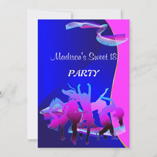 Birthday Dance Party Einladung (Vorderseite)