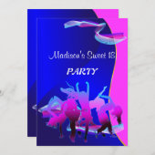 Birthday Dance Party Einladung (Vorne/Hinten)