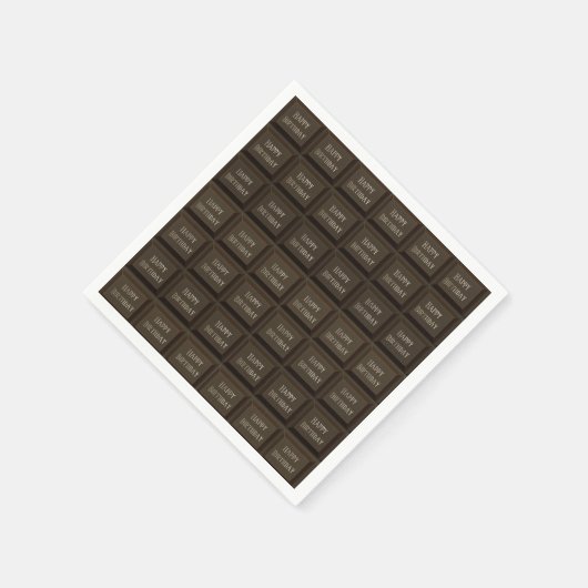 Birthday Dark Chocolate Candy Bar Serviette (Ecke)
