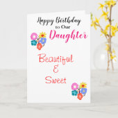 Birthday Daughter Hübsche Blume Karte (Gelbe Blume)