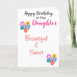 Birthday Daughter Hübsche Blume Karte