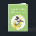 Birthday Daughter in Law Chickadee Sunflower Bird Karte<br><div class="desc">Sister Birthday Daughter in Law & Sunflower Garden Bird Nature,  Wildlife</div>