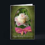 BIRTHDAY - DAUGHTER-IN-LOVE - PEONIES/BOW KARTE<br><div class="desc">CHARMING GREETING CARD WITH THE BEAUTIFUL MAJESTIC PEONY - SEE OTHER CARDS i.e. BIRTHDAYS,  THANK YOU,  GET WELL ETC.</div>