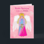 Birthday Daughter Unser Engel Angelgel Engel Karte<br><div class="desc">Süße Engel mit federartigen Flügeln abgeschieden auf Imitaten rosa strukturierten Hintergrund.  Siehe andere Produkte und Kategorien,  einschließlich Valentinstag,  etc.Hinweis:  Alle Effekte wurden digital für einen realistischen Effekt entwickelt.</div>