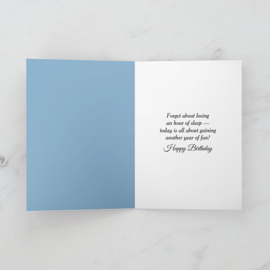 Birthday Daylight Saving Time Bunny Karte (Innenseite)