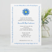 Birthday Delightful Daisy Message Sweet 16 Einladung (Stehend Vorderseite)