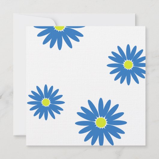 Birthday Delightful Daisy Message Sweet 16 Einladung (Rückseite)