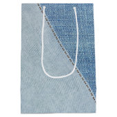 Birthday Denim Heart Mittlere Geschenktüte (Rückseite)