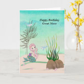 Birthday Design mit Meerjungfrau Karte (Gelbe Blume)