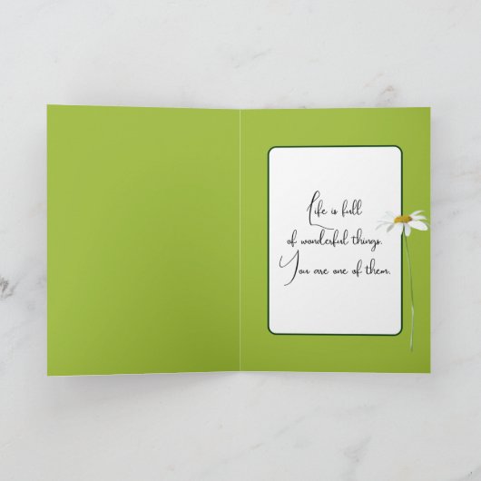 Birthday Dew Drop Daisy Karte (Innenseite)