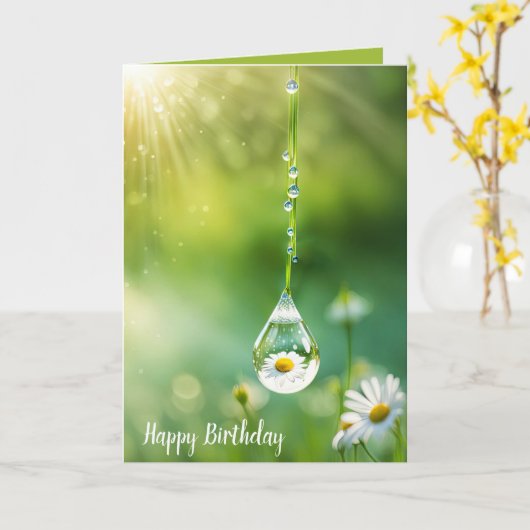 Birthday Dew Drop Daisy Karte (Gelbe Blume)