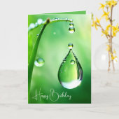 Birthday Dew Drop Karte (Gelbe Blume)