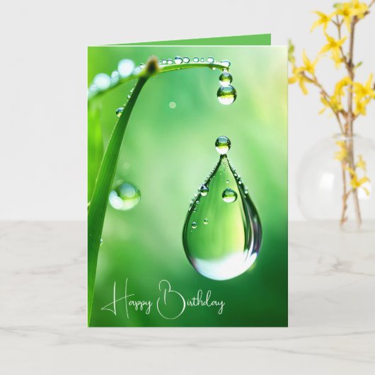 Birthday Dew Drop Karte (Gelbe Blume)