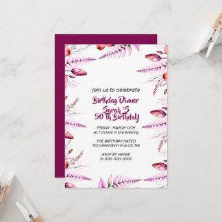Birthday Dinner Invitation, Editable Birthday Dinn Einladung