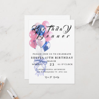 Birthday Dinner Invitation, Editable Birthday Dinn Einladung