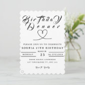 Birthday Dinner Invitation, Editable Birthday Dinn Save The Date (Stehend Vorderseite)