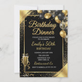Birthday Dinner Invitation Einladung (Vorderseite)