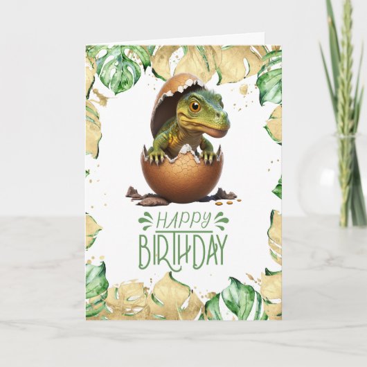 Birthday Dinosaur Baby Roar Jurassic Card Karte (Vorderseite)