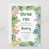 Birthday Dinosaur Einladung (Vorderseite)