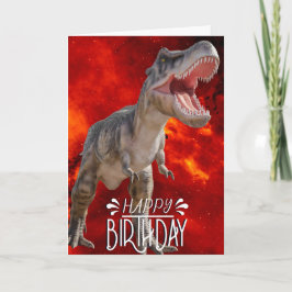 Birthday Dinosaur Fire Jurassic World Karte